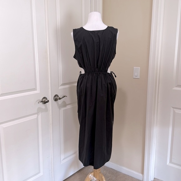 Rails Yvette Sleeveless Cut Out Organic Cotton Midi Black Wash Dress Size XL - Picture 7 of 9